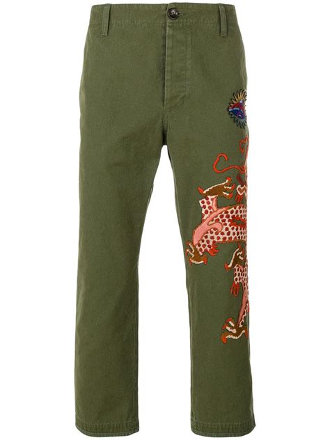 green gucci trousers|gucci trousers for men.